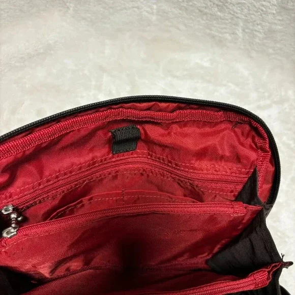 Baggallini Brown Crossbody Bag Adjustable Straps Red Interior Pockets - Picture 7 of 10